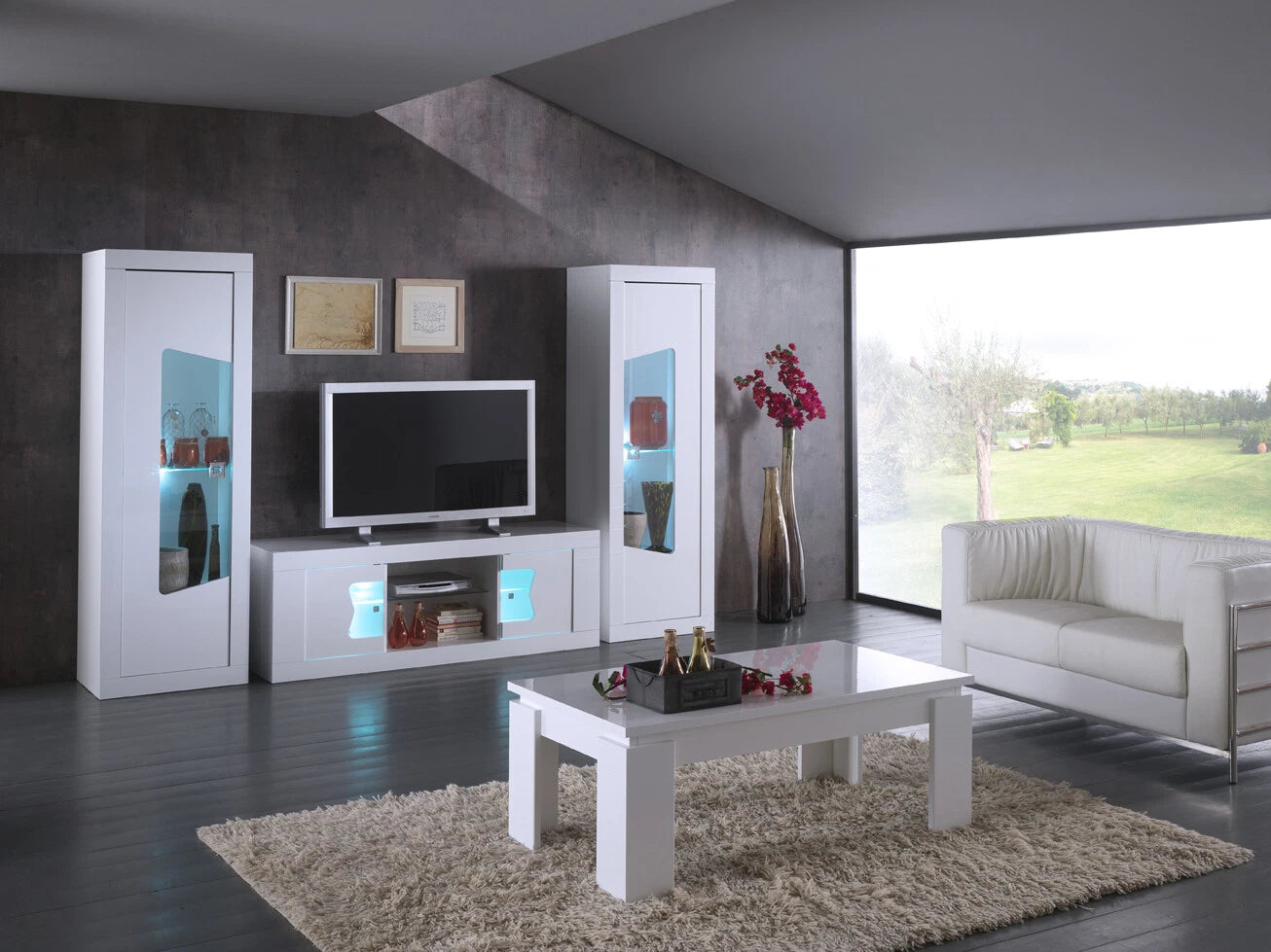 Las Vegas Grey/White Italian Lounge/Living Room Furniture From San Martino