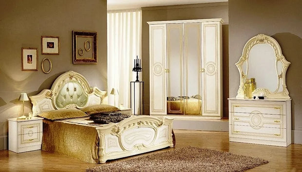 Ben Company Sara 4 Doors Italian High Gloss Padded Headboard Bedroom Set £1899