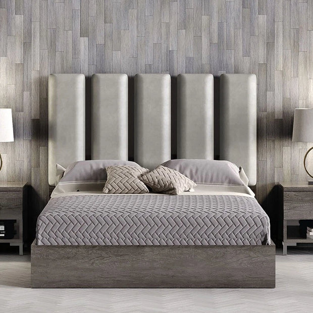 New Divina Canyon Oak Glossy Italian Bedroom 4 Door Wardrobe Set H2O Design