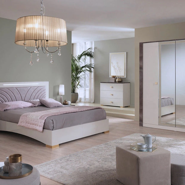 New Luxury Rubin Italian 4 Door Wardrobe Bedroom Set Modern Design Easter Offer