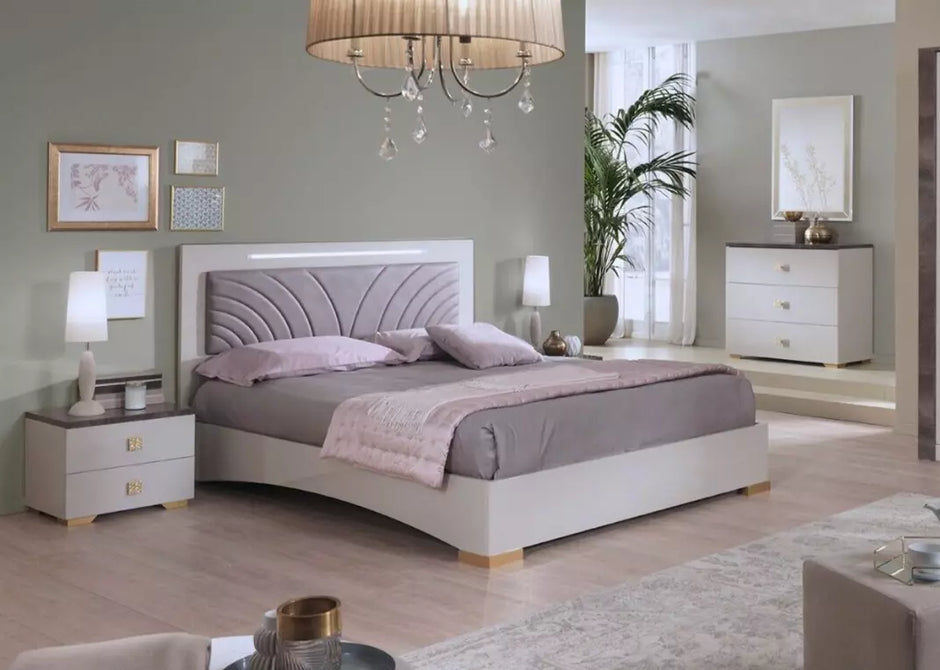 New Luxury Rubin Italian 4 Door Wardrobe Bedroom Set Modern Design Easter Offer