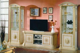 Rosella Italian Beige and Gold Corner Vitrine/Display Cabinet H2O Design £759