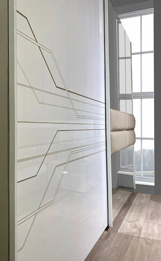 Beautiful SVETLANA Italian Bedroom Set Beige with (LARGE SLIDING WARDROBE)