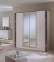 New Luxury Rubin Italian 4 Door Wardrobe Bedroom Set Modern Design Easter Offer
