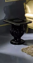 Rosella Versa Design ITALIAN Black and Gold Corner Vitrine Cabinet H2O Design