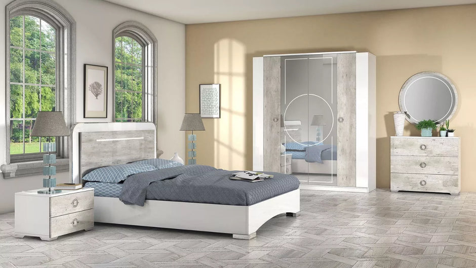 New Luxury Chantal Italian 4 Door Wardrobe Bedroom Set H2O Design Xmas Discount