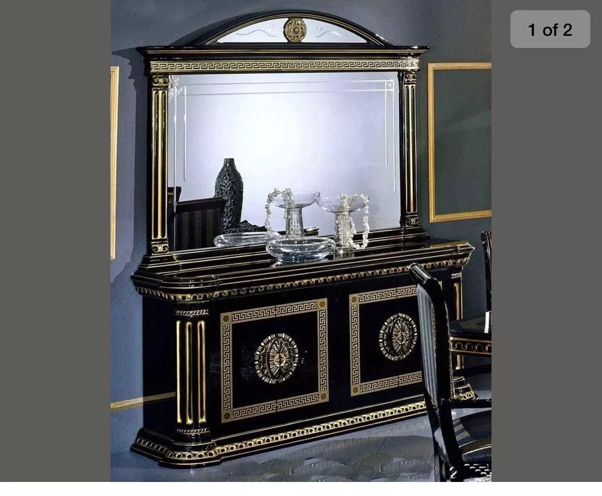 Rosella Italian Beige and Gold Corner Vitrine/Display Cabinet H2O Design £759