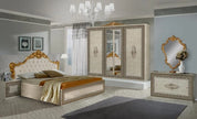 Luxury Anette Italian Superking High Gloss Bedroom Set with 6 Doors Wardrobe