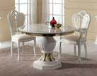 Betty Italian White/Gold Round Dining Table + 4 Chairs Set  Special Prices £1499