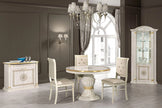 Aurora Versa Design Italian Large Ext-Dining + 6 Chairs Cream by H2O Design