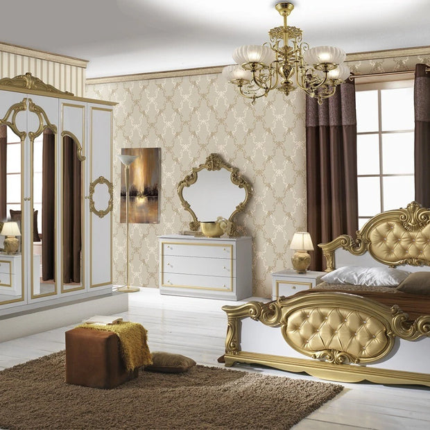 Borroco Italian High Gloss Bedroom Set with 4 Doors Wardrobe £999