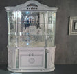 NEW VENUS ITALIAN WHITE & SILVER HIGH GLOSS 4 DOORS DISPLAY VITRINE BEN COMPANY