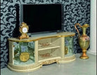 Leonardo High gloss Ivory & Gold Finish Italian TV Cabinet by Camel Group Italy