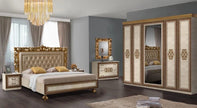 Luxury SIENA Italian 6 Doors BEIGE-GOLD Bedroom Set (OUR PRICE £1299 RRP £2499)