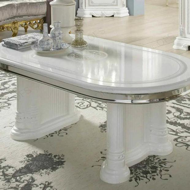 Stunning Greta Italian Coffee Table White/Silver Tutto Mobili Was £499 Now £389