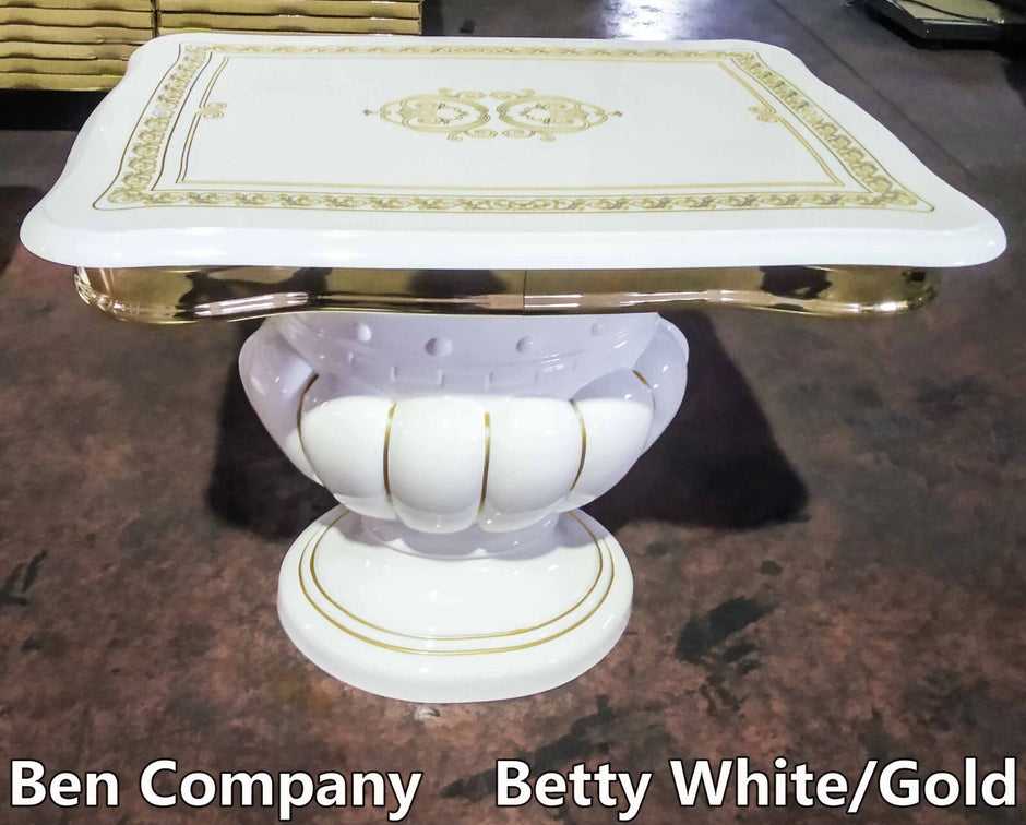 New Betty 2 Doors white/Gold Italian High Gloss Display Cabinet From Ben Company