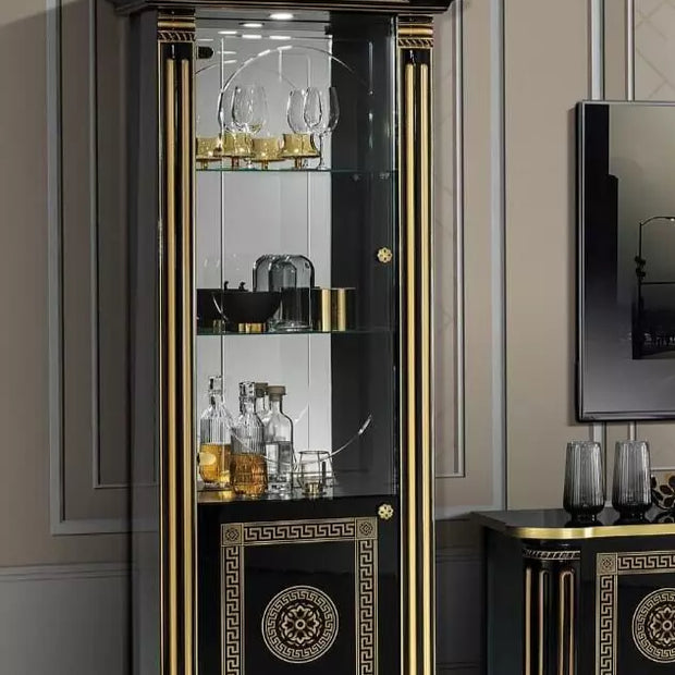 New Aurora Italian High Gloss Single Doors Cabinet / Vitrine H2O Design