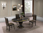 New Design Rosella Italian dining table Black/Gold With 4xChairs by H2O Design