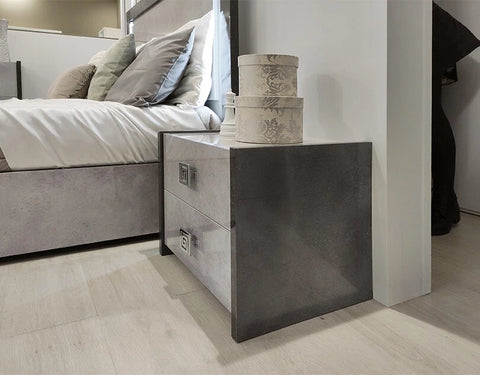 New Luxury Debora Italian 4Door Wardrobe Bedroom Set Grey STM Design Offer Price
