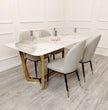 Lucien 1.8 Gold Legs Dining Table with Pandora Gold Sintered Stone Top 2023 NEW