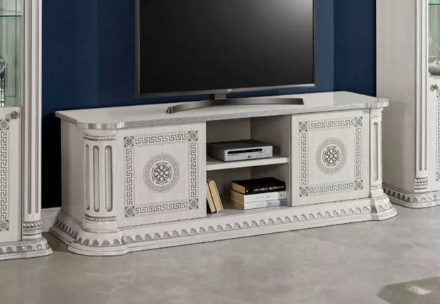 AURORA ITALIAN HIGH GLOSS BEIGE & GOLD LARGE TV UNIT BY H2O CLASSIC DESIGN £679