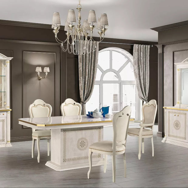 Aurora Italian High Gloss Large Ext-Dining Table +6 Brigitte Chairs H2O Design