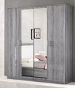 New Nicole Grey High Gloss Luxury Italian Bedroom Set BY BEN COMPANY ITALY