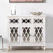 Hampton Beach 3 Drawer 3 Door Wood Small Sideboard Cabinet