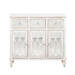 Hampton Beach 3 Drawer 3 Door Wood Small Sideboard Cabinet