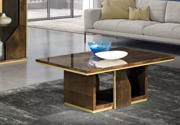 New Modern Desire Italian Coffee Table in Bronze & Gold Finish H2O Design