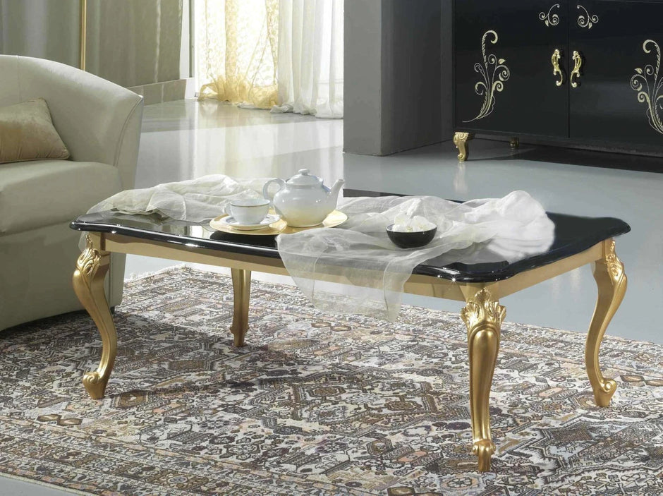 Sofia Italian Black/Gold C/Table,TV, 1 or 2 Doors Italian Furniture Ben Comp