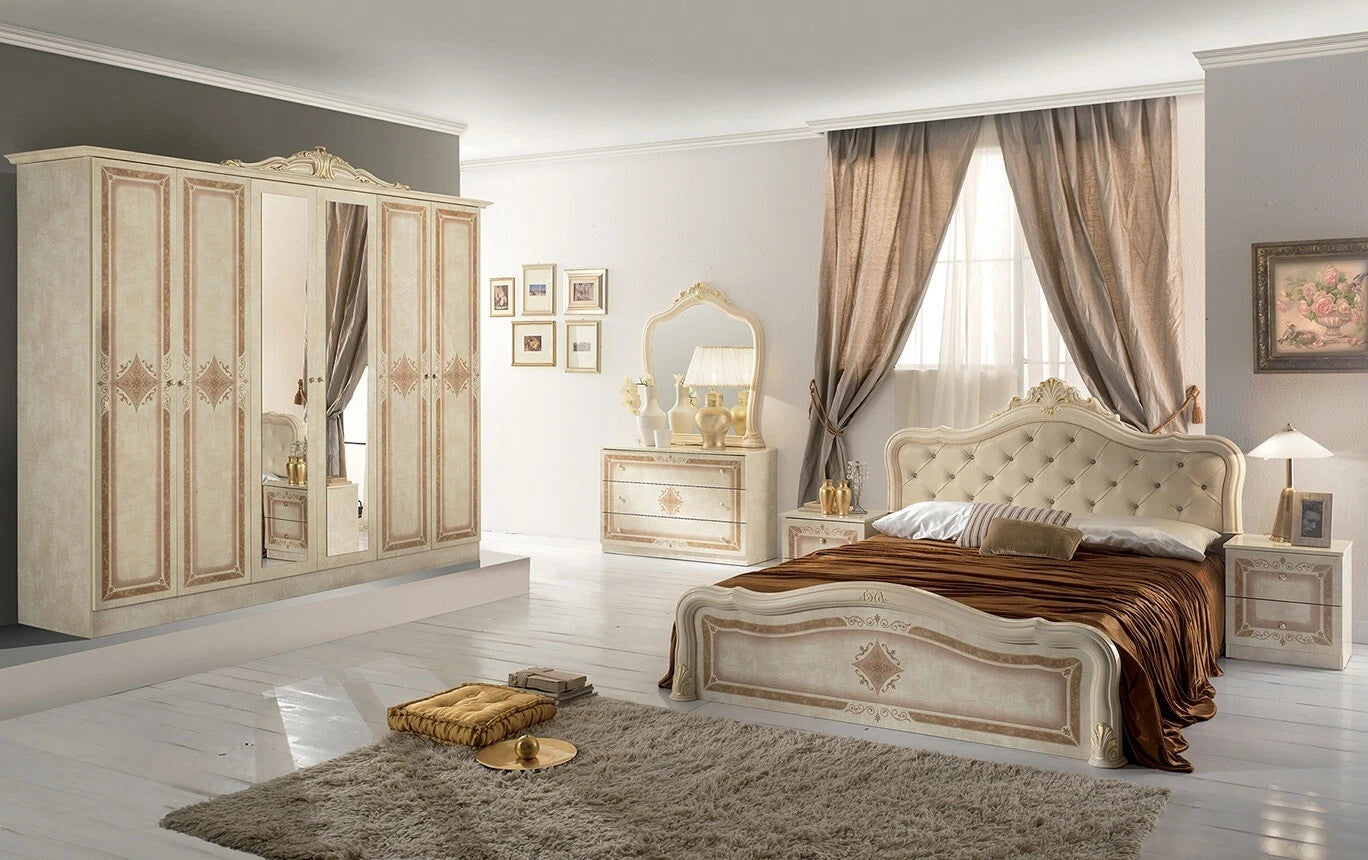 Luisa Luxury High Gloss Italian 4Door Bedroom Set Now £899 (RRP£1499)