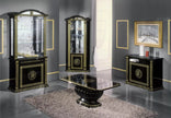 ROSELLA ITALIAN HIGH GLOSS BLACK & GOLD SIDEBAORD / Hi Fi UNIT BY H2O DESIGN