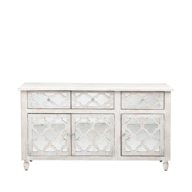 Hampton Beach 3 Drawer 3 Door Wood Large Sideboard Cabinet