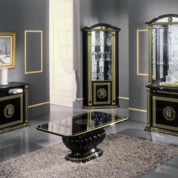 Rosella italian Black/Gold 2 Door Vitrine/Display Cabinet by H2O Desgin £1099