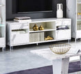 Vittotria Italian White / Grey Marble TV Unit Modern Italian Furniture Ben Company