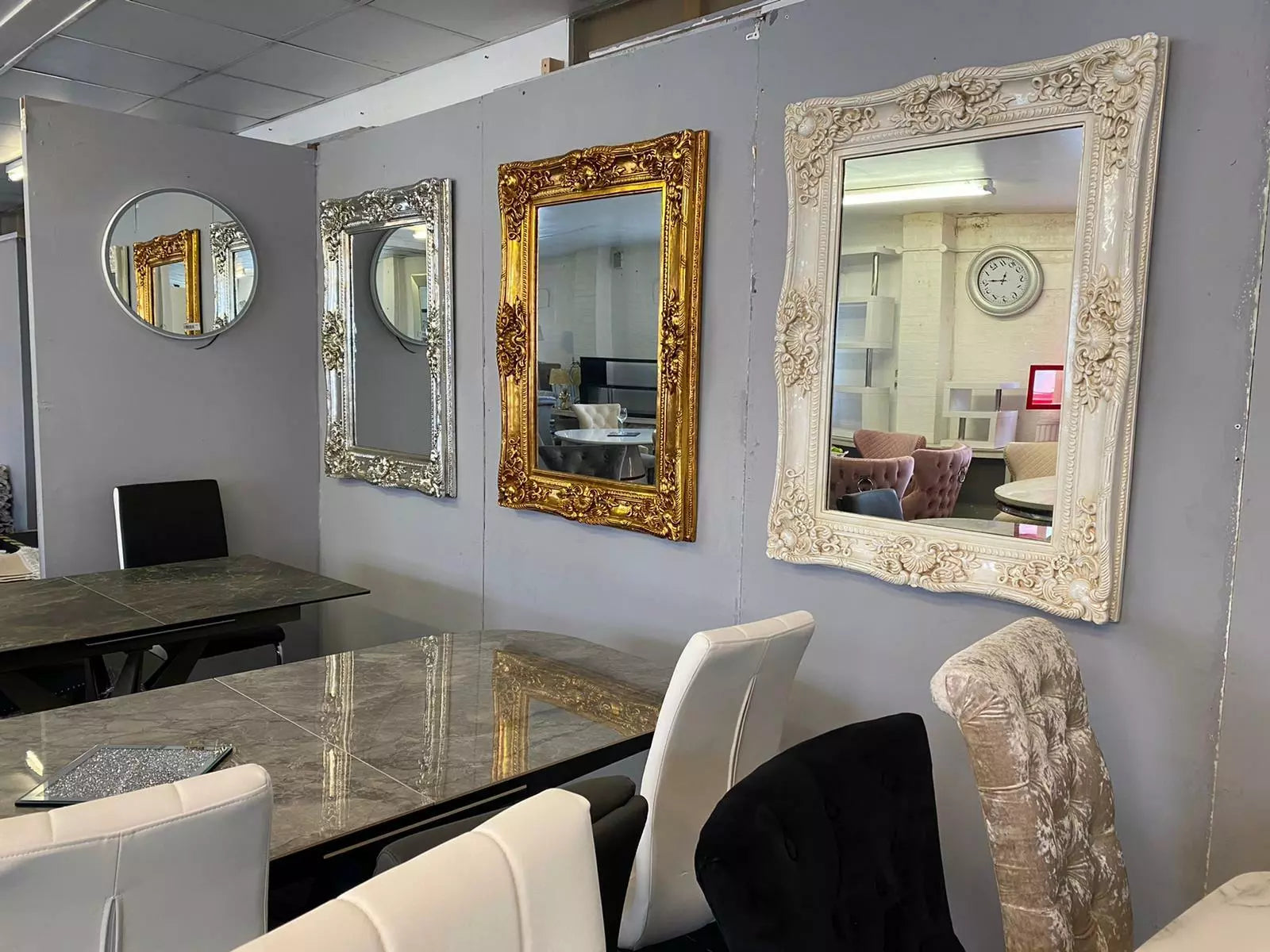 Antique Wall Mirror 90x120cm Gold