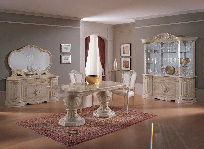 Betty Italian 4 Door Beige, White Or Black Buffet Unit + Large Mirror XMAS OFFER