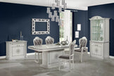 New Design Aurora Large Ext-Dining +6 Chairs Grey / Silver by H2O Design