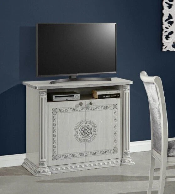 Aurora Versa Design Italian High Gloss White/Silver HiFi UNIT H2O Design