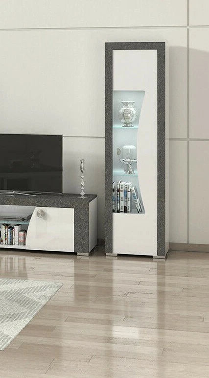 Linux Grey/White Italian H/Gloss Lounge/Living Room Furniture From San Martino