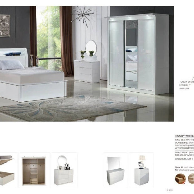 Orginial Rugby High Gloss Strong ottoman Storage Beds & Bedroom Set EASTER OFFER