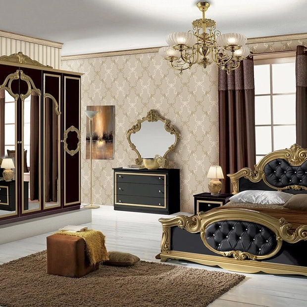 Borroco Italian High Gloss Bedroom Set with 4 Doors Wardrobe £999