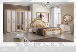 New Luxury Stunning Grace Italian High Gloss Bedroom Set with 6 Doors Wardrobe