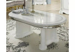 GRETA ITALIAN HIGH GLOSS WHITE-SILVER COFFEE TABLE TUTTOMOBILI DESIGN £399