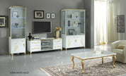 Sofia Italian White/Gold Coffee Table,TV, 1 / 2 Doors Italian Furniture Ben Comp