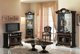 Betty Italian Black-Gold Single/Corner Door Vitrine Luxury Furniture Ben Company