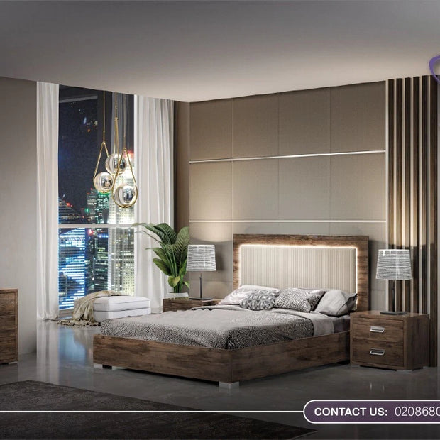 New Luxury Bella White Italian Bedroom Set + 4 Door Wardrobe H2O Design £1849