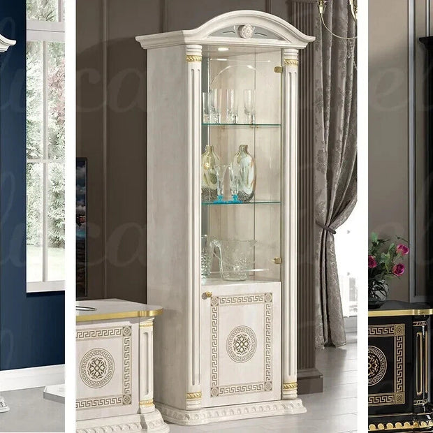 New Aurora Italian High Gloss Single Doors Cabinet / Vitrine H2O Design