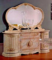 Betty Italian 4 Door Beige, White Or Black Buffet Unit + Large Mirror XMAS OFFER